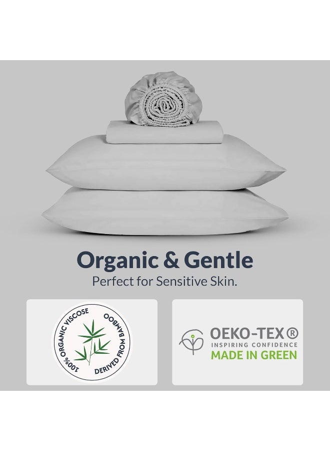 100% Organic Viscose Derived from Bamboo Queen Sheet Set - Image 3